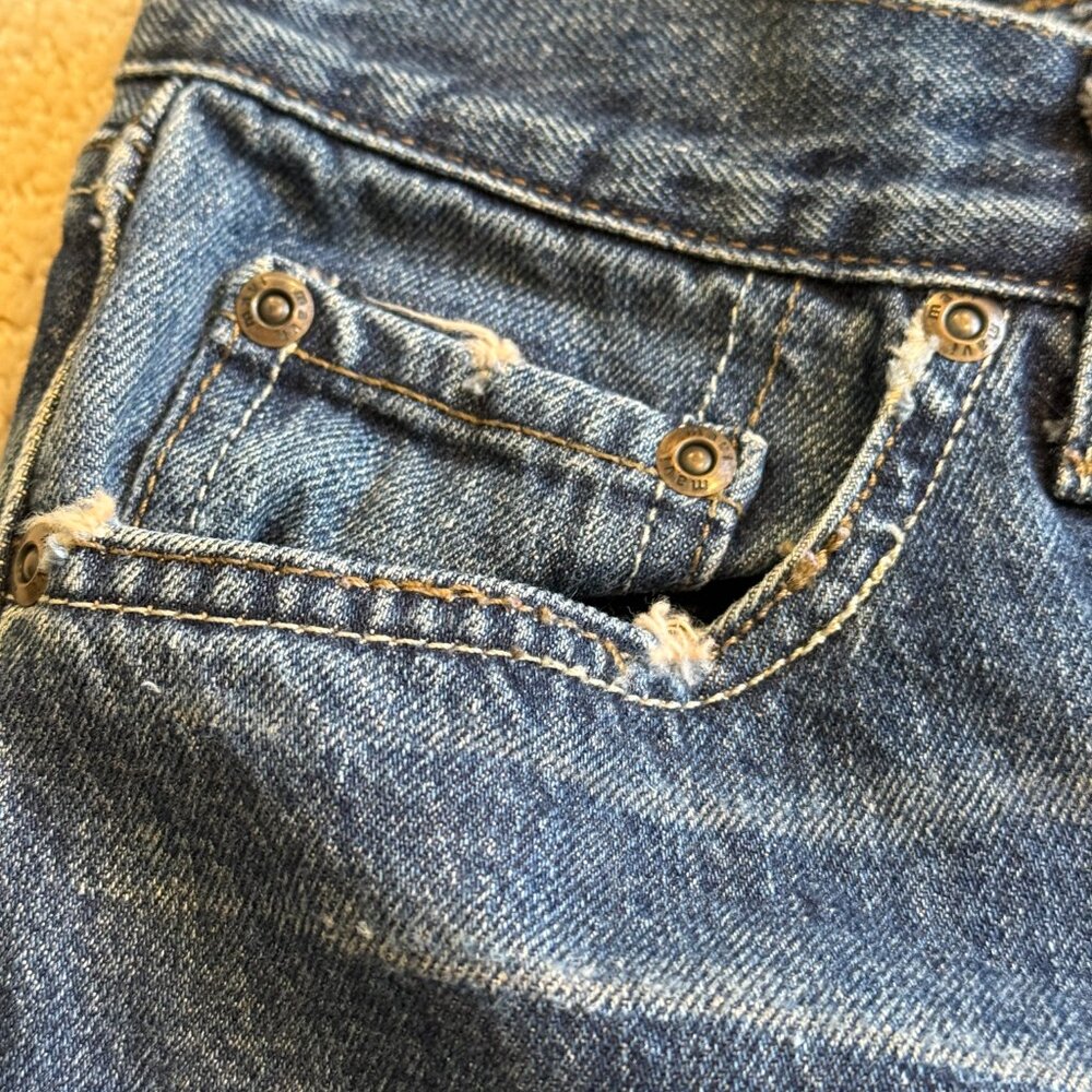 Mavi Jean Y2K 136 Molly Flare Low Rise Zip Fly Rigid Boho Medium Wash Size 29 - Picture 5 of 13